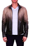 Maceoo Men's Degradé Leather Jacket In Brown