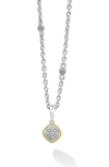 Lagos Rittenhouse Diamond Pendant Necklace In Silver