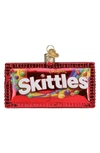 Old World Christmas Skittles Glass Ornament In Red/ White/ Multi
