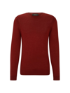 Hugo Boss Regular-fit Sweater In Wool, Silk And Cashmere In Red
