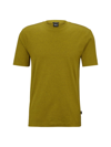 Hugo Boss Regular-fit T-shirt In Mercerized Moulin Cotton In Green