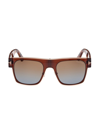 Tom Ford Men's Edwin Acetate And Metal Square Sunglasses In Shiny Rose Gold H