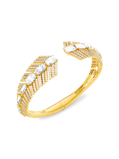 Adriana Orsini Women's Naomi 18k-gold-plated & Cubic Zirconia Deco Hinge Cuff