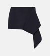Prada Cloth Wool And Cashmere Miniskirt In Blue