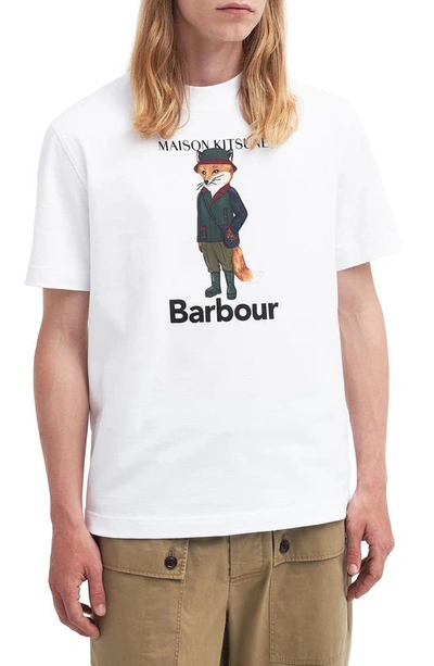 Barbour X Mk Beaufort Fox Cotton Graphic T-shirt In White