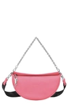 LONGCHAMP SMILE SMALL HALF MOON LEATHER CROSSBODY BAG