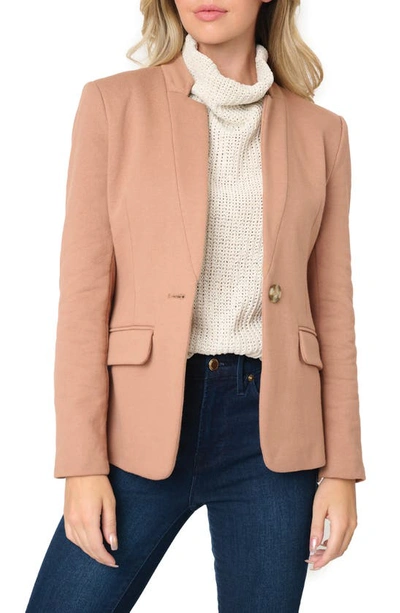 Gibsonlook Inverted Notch Collar Cotton Blend Blazer In New Cork