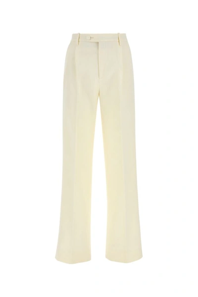 Gucci Woman Embroidered Cotton Blend Wide-leg Pant In Multicolor