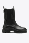 Dsquared2 Leather D2 Statement Chelsea Booties In Black