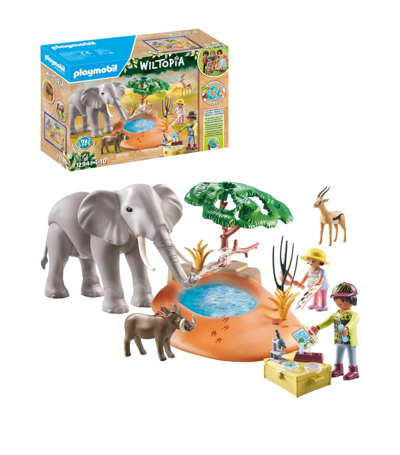 Playmobil Wiltopia Elephant At The Water Hole In Animal Print