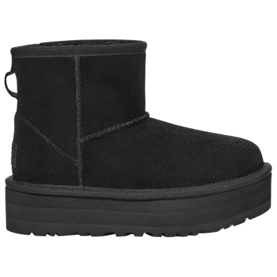 Ugg Kids' Classic Mini Platform Boot In Black/black