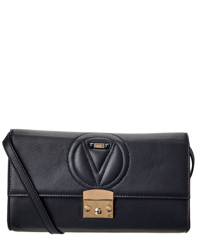 Valentino By Mario Valentino Cocotte Signature Leather Shoulder Bag In Blue