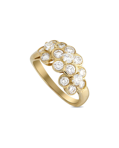 Van Cleef & Arpels Fleurette 18k Yellow Gold 0.95ct Diamond Ring In Multi-color