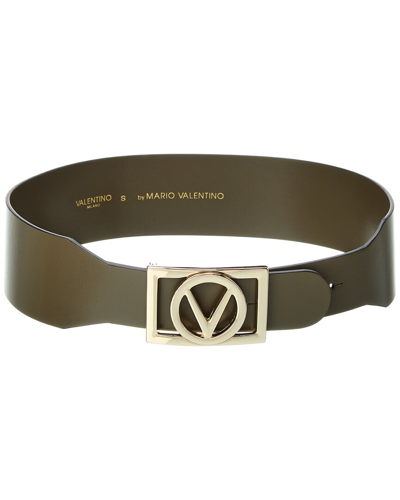 Valentino By Mario Valentino Margot Soave Leather Belt In Green