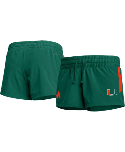 Adidas Originals Women's Adidas Green Miami Hurricanes 2023 Sideline Performance Shorts