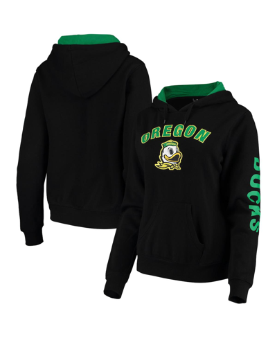 Colosseum Women's  Black Oregon Ducks Loud And Proud Pullover Hoodie