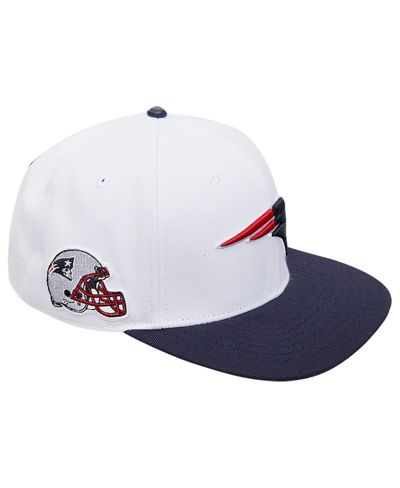 Pro Standard Men's  White, Navy New England Patriots 2tone Snapback Hat In White,navy