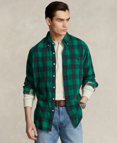 Polo Ralph Lauren Men's Classic-fit Cotton Checked Double-faced Shirt In Green