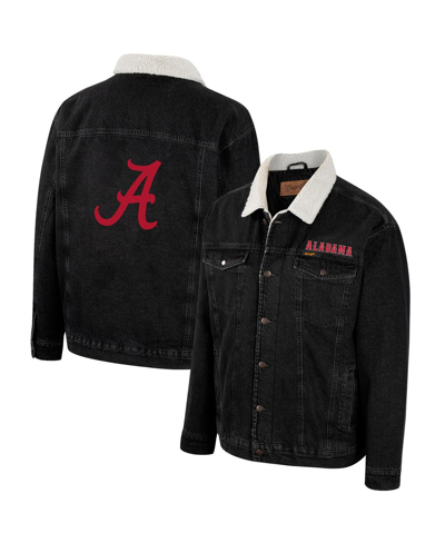 Colosseum Men's  X Wrangler Charcoal Alabama Crimson Tide Western Button-up Denim Jacket