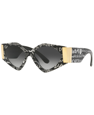 Dolce & Gabbana Women's Sunglasses, Dg4396 55 In Black Graffiti