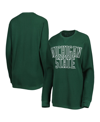 PRESSBOX WOMEN'S PRESSBOX GREEN MICHIGAN STATE SPARTANS SURF PLUS SIZE SOUTHLAWN WAFFLE-KNIT THERMAL TRI-BLEN