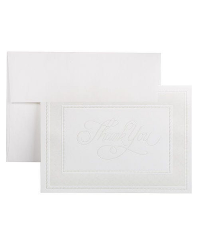 Jam Paper Blank Thank You Cards Set In White