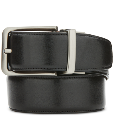 Perry Ellis Portfolio Men's Halfmoon Belt In Black