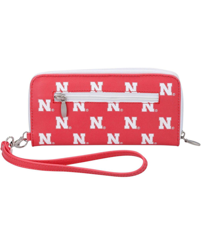 Eagles Wings Women's Wisconsin Badgers Zip-around Wristlet Wallet In Red