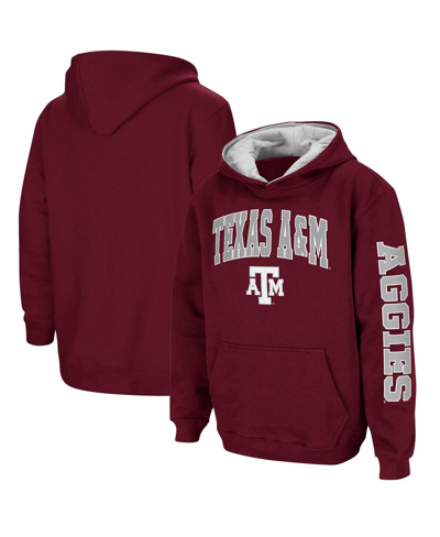 Colosseum Kids' Big Boys  Maroon Texas A&m Aggies 2-hit Team Pullover Hoodie