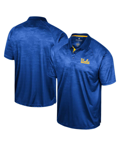 Colosseum Men's  Blue Ucla Bruins Honeycomb Raglan Polo Shirt