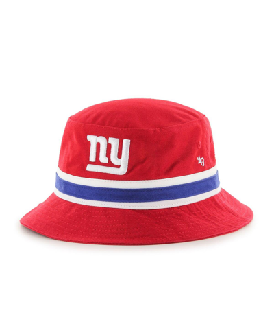 47 Brand Men's ' Red New York Giants Striped Bucket Hat