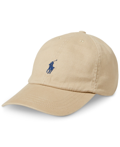 Polo Ralph Lauren Kids' Little Boys Classic Sport Cap In Classic Khaki,flag Blue