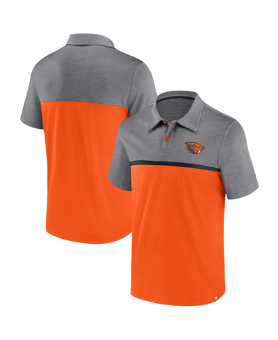 Fanatics Men's  Orange, Gray Oregon State Beavers Polo Shirt In Orange,gray