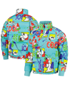 Freeze Max Men's  Teal Peanuts Snoopy Joe Cool Puffer Raglan Full-zip Jacket In Teal
