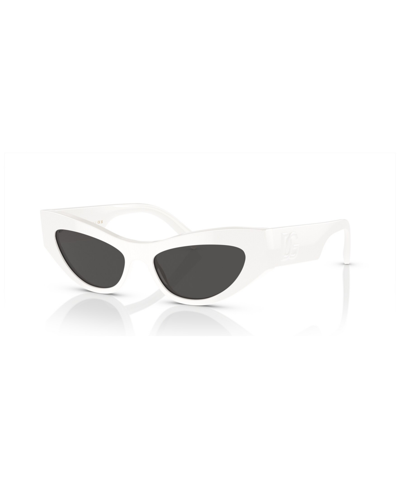Dolce & Gabbana Women's Low Bridge Fit Sunglasses Dg4450f In White
