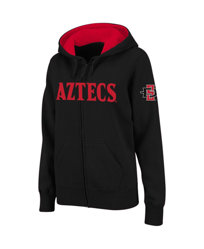 Colosseum Women's  Black San Diego State Aztecs Arched Name Full-zip Hoodie