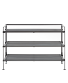 Seville Classics 3-tier Stackable 9-pair Resin Slat Shoe Rack In Ash Gray