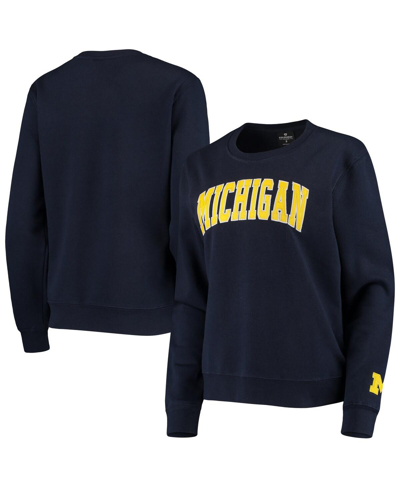 COLOSSEUM WOMEN'S NAVY MICHIGAN WOLVERINES CAMPANILE PULLOVER SWEATSHIRT