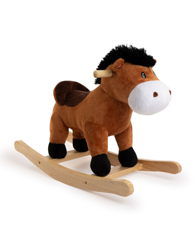 Ponyland Babies' Rocking Brown Horse With Sound Rocker In Multi