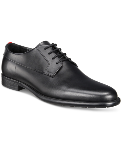 Hugo Boss Hugo By  Men's Kyron Plain Leather Derby Dress Shoe In Black