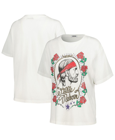 Daydreamer Women's  White Willie Nelson Graphic T-shirt