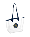 Logo Brands Women's Milwaukee Brewers Stadium Clear Tote In Navy