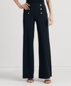 Ralph Lauren Stretch Jersey Wide-leg Pants In Lauren Navy