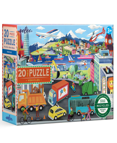 Eeboo Kids' Vehicles Puzzle In Multi