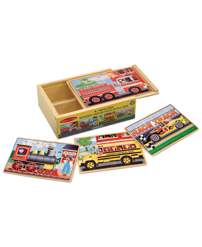 Melissa & Doug Kids Toy, Vehicle Puzzles In A Box In Multi