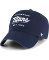 47 Brand Women's ' Navy Tennessee Titans Sidney Clean Up Adjustable Hat In Navy