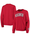 Colosseum Women's  Red Wisconsin Badgers Campanile Pullover Sweatshirt In Red