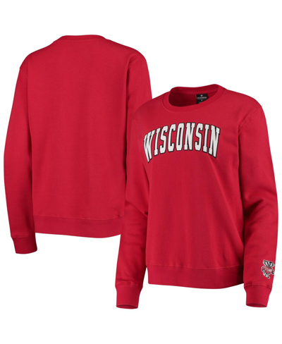Colosseum Women's  Red Wisconsin Badgers Campanile Pullover Sweatshirt