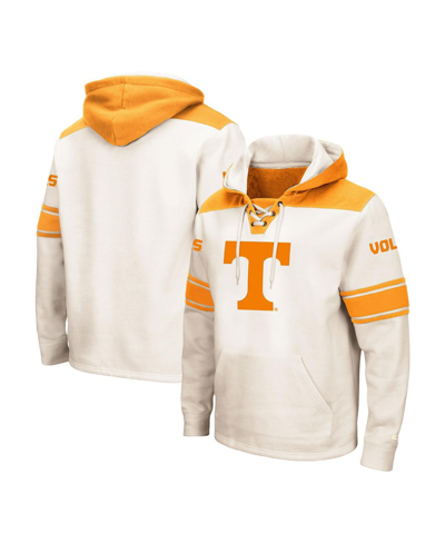 Colosseum Men's  Cream Tennessee Volunteers Big And Tall Hockey Lace-up Pullover Hoodie