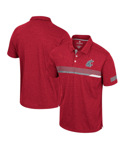 Colosseum Men's  Crimson Washington State Cougars No Problemo Polo Shirt